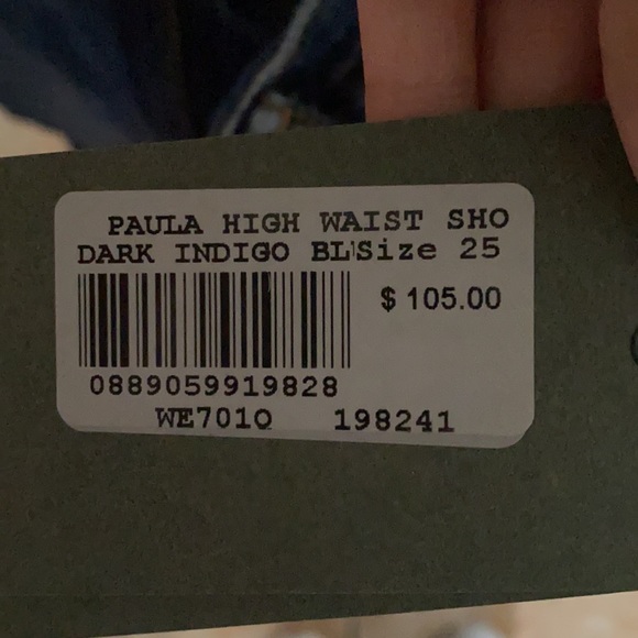 Denim shorts w/ distressed hem - Picture 7 of 7